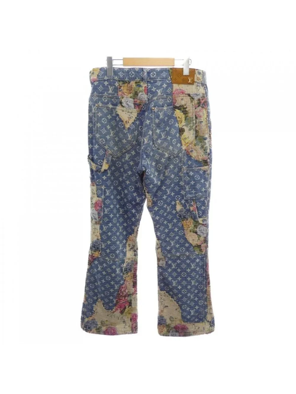 Louis Vuitton Destroyed Carpenter Bell Bottom Denim Jeans